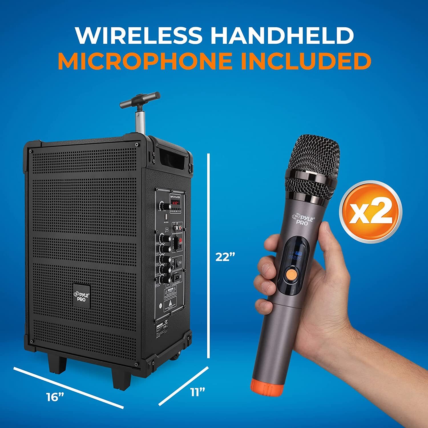 PylePro 10'' Portable Wireless Bluetooth Speaker System