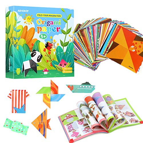 Colorful Kids Origami Kit 192 Vivid Papers 96 Patterns 94...