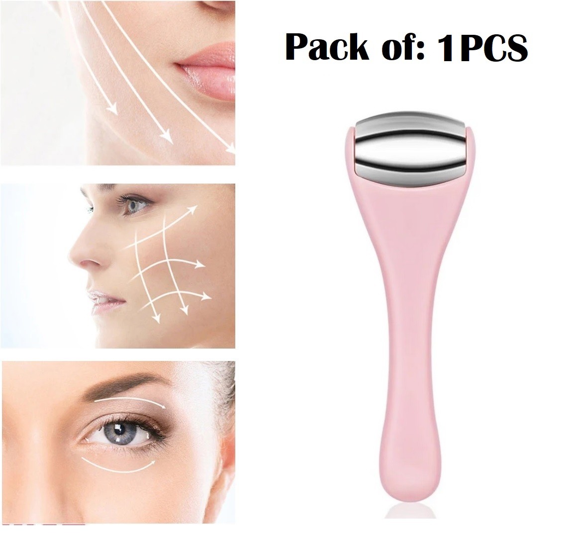 2× Eye Roller Face Roller Ice Roller Facial Massage Roller Eye Cream Applicato