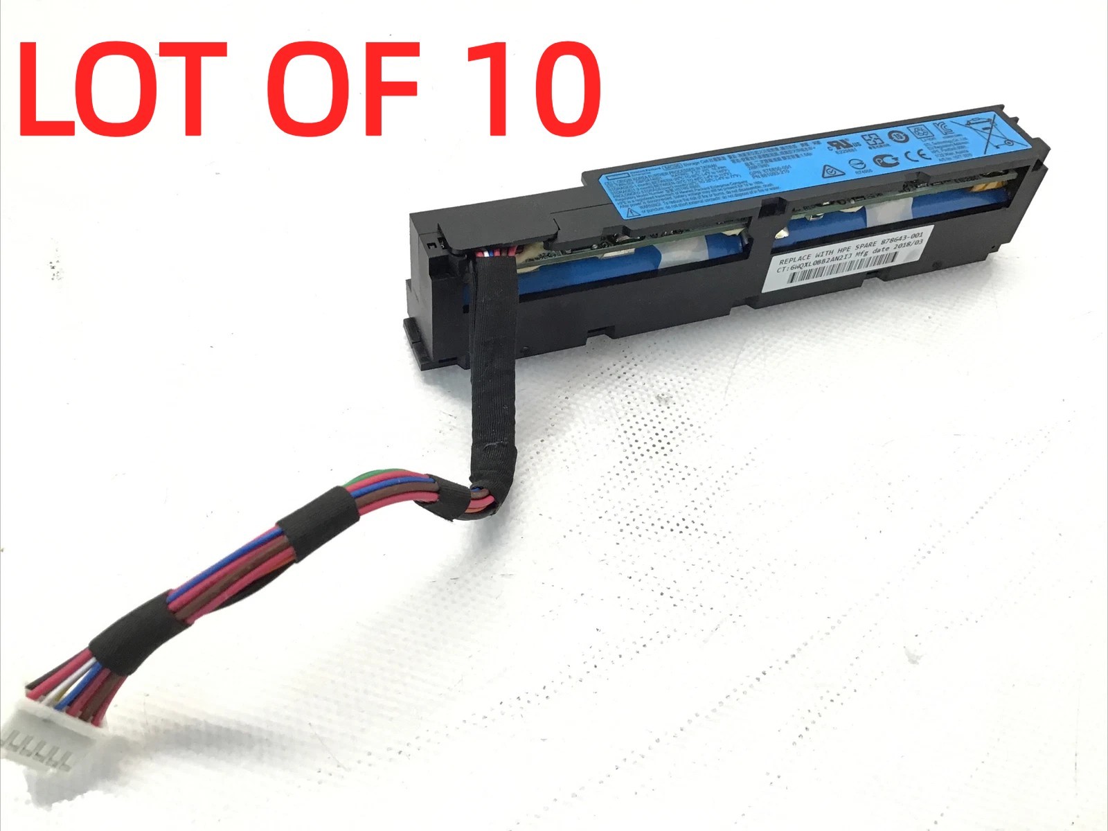 LOT OF 10 HP Smart Storage Battery 10.8Wh 7.2V 876850-001 8810932-210 HSTNS-BB03