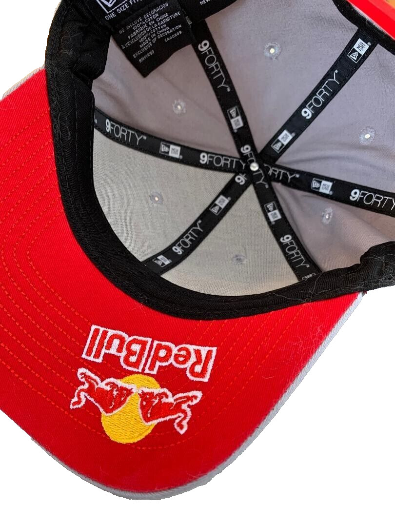 Cloud Gray Baseball Cap w/Red Undervisor. BMX. MotoGP. Motocross. Bike.