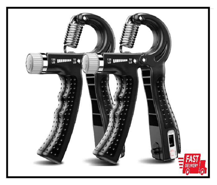 KDG Hand Grip Strengthener 2 Pack Adjustable Resistance 10-130 lbs Forearm Exerc
