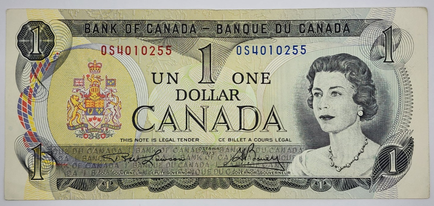 1973 Canada 1 Dollar Banknote - P# 85