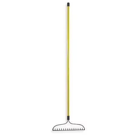 Nupla 6894143 16-1/4 In Steel Bow Rake, 16 Tines, 60 In L Fiberglass Handle