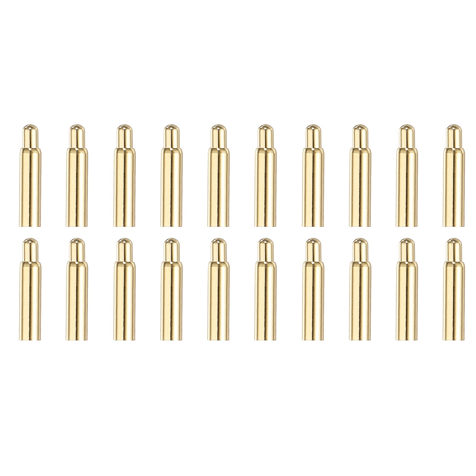 40Pcs 9mm Spring Test Probe Pin, Gold Plated Spring Loaded Thimble Pins
