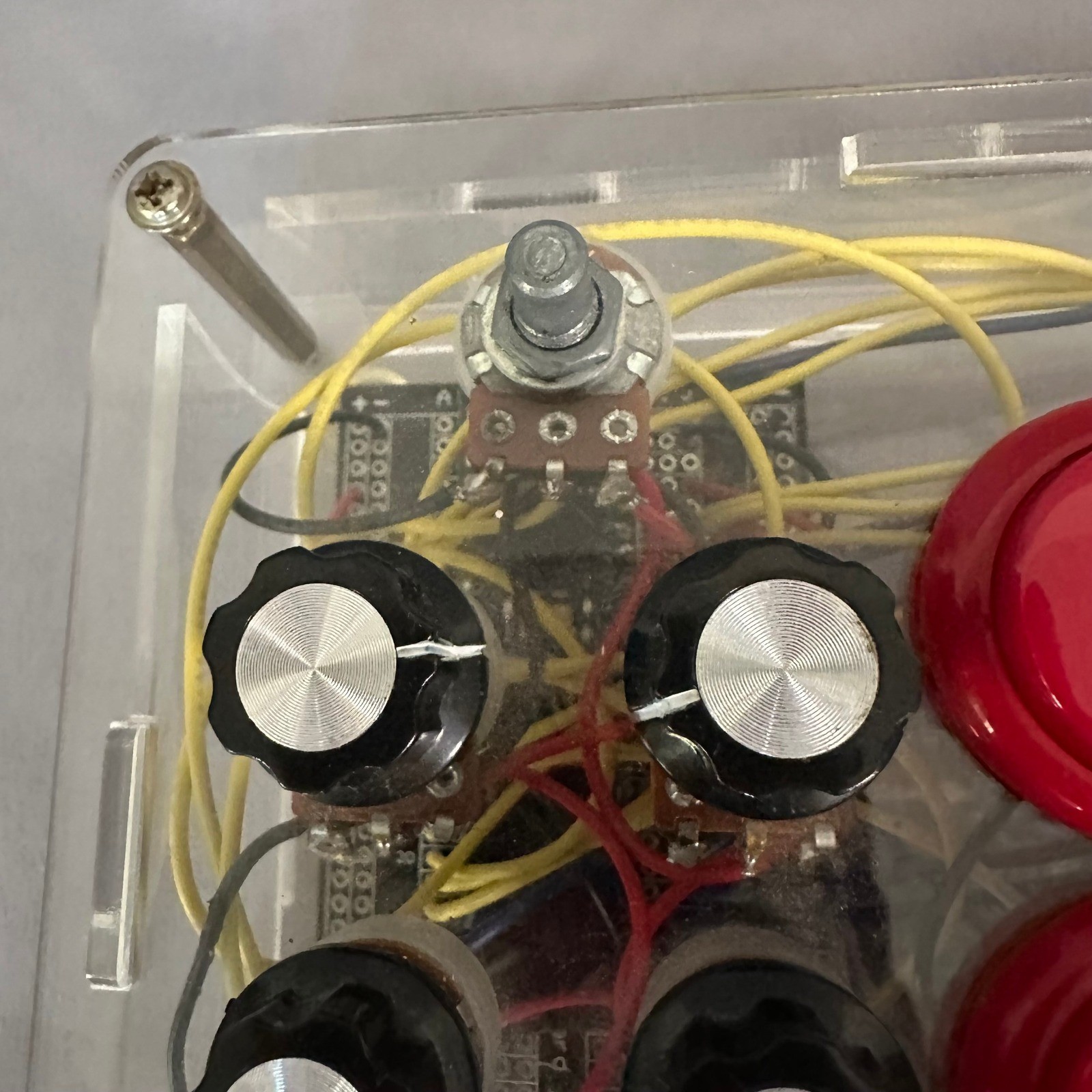 Music Controller MIDI Red/Clear DIY Arcade Button Mixer Untested As Is Prop Art