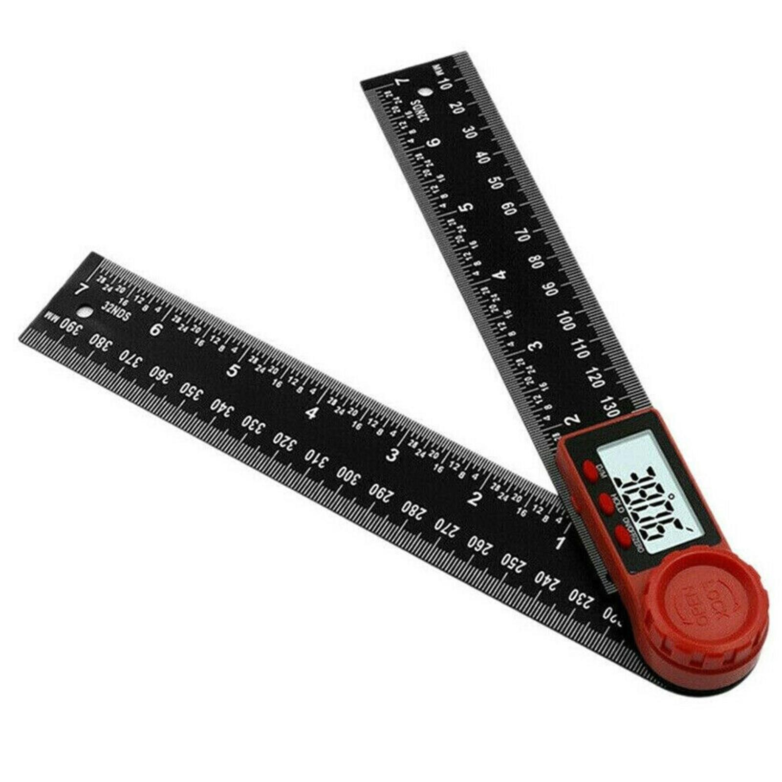 0-360° Angle LCD Digital Display 200mm Finder Ruler Protractor Measure Meter