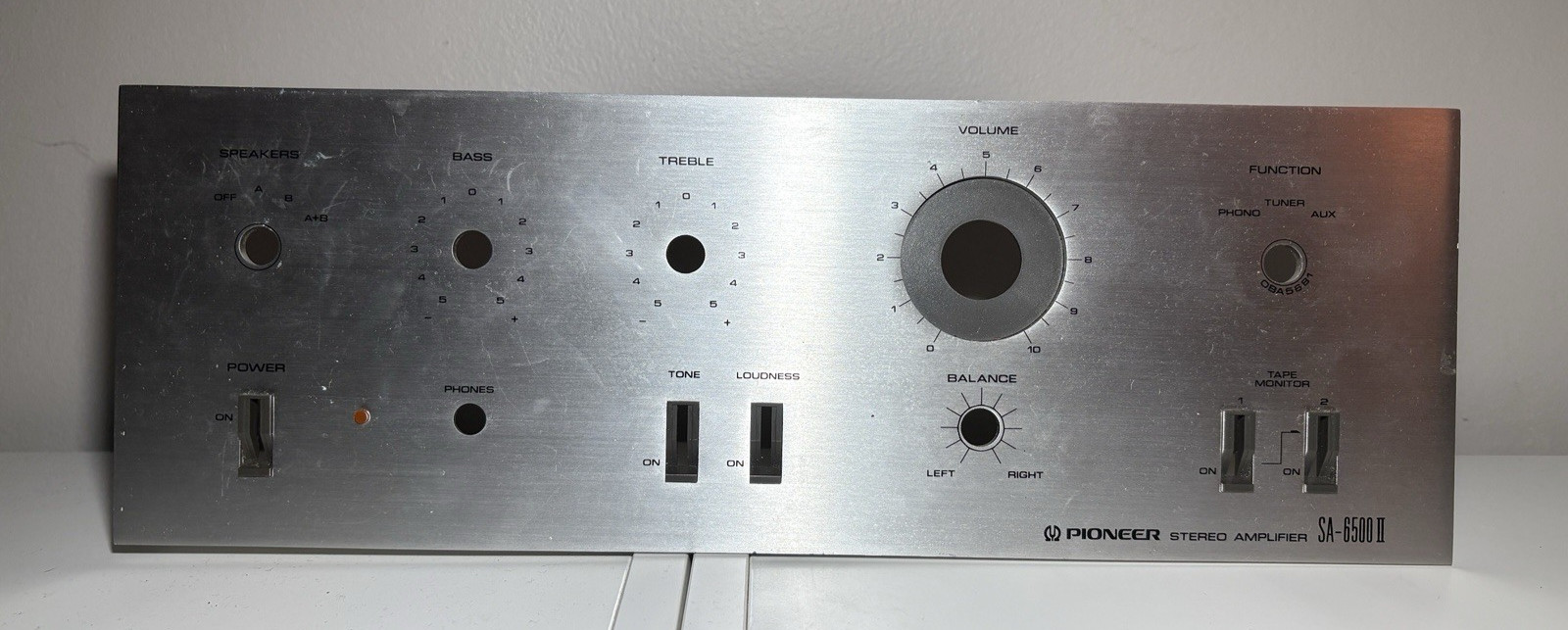 Pioneer SA-6500 II Stereo Integrated Amplifier Faceplate Front Panel