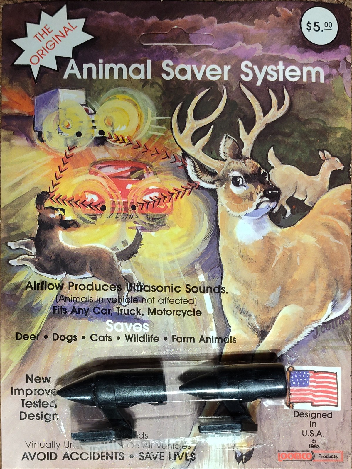 Ultrasonic Sound Warning Device ~Loomco Animal Saver System Cat Deer Dog Farm
