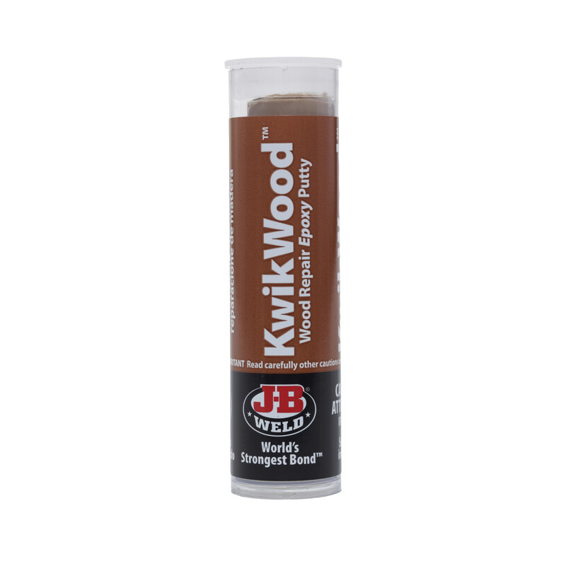 J-B Weld KwikWood Tan PUTTY STICK 1oz Repair Dry Rot Holes Won't Shrink 8257 NEW
