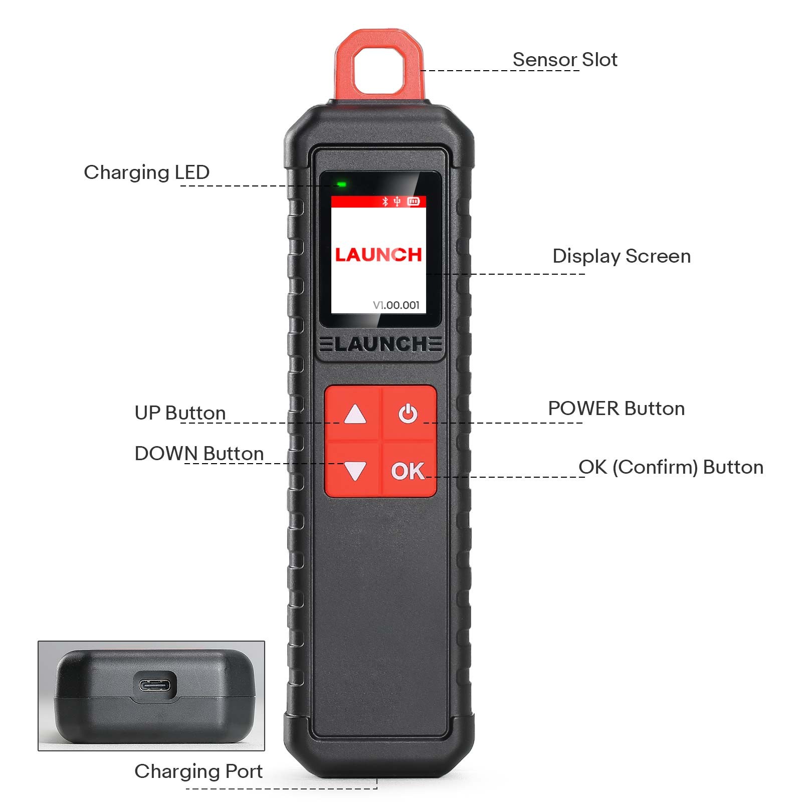 Launch X431 i-TPMS Tire Pressure Detector Handheld Terminator Used with Scanner