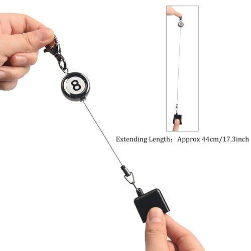 Billiard Chalk Holder，Pool Chalk Holder with Retractable Key Ring,Pool Square