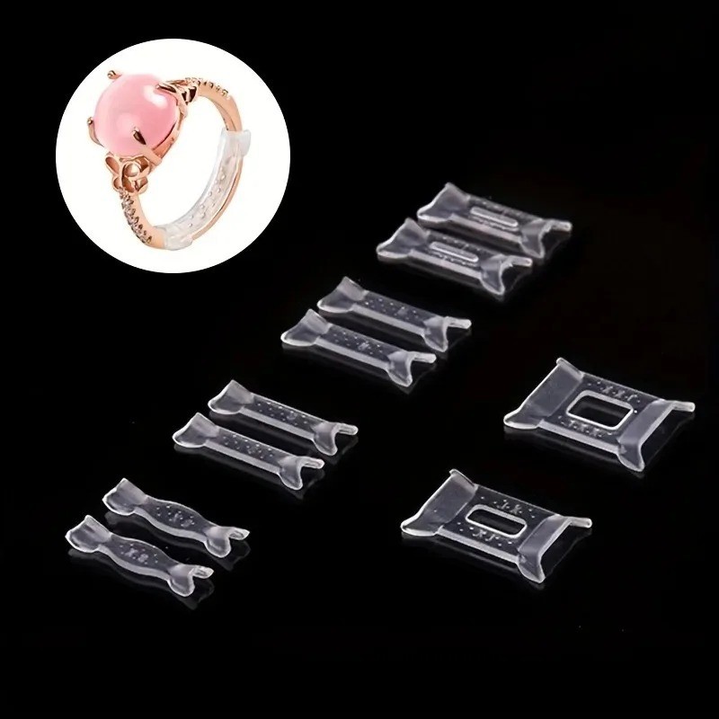 12 Rings/ set, adjustable pad, ring size adjuster, fixed loose ring size