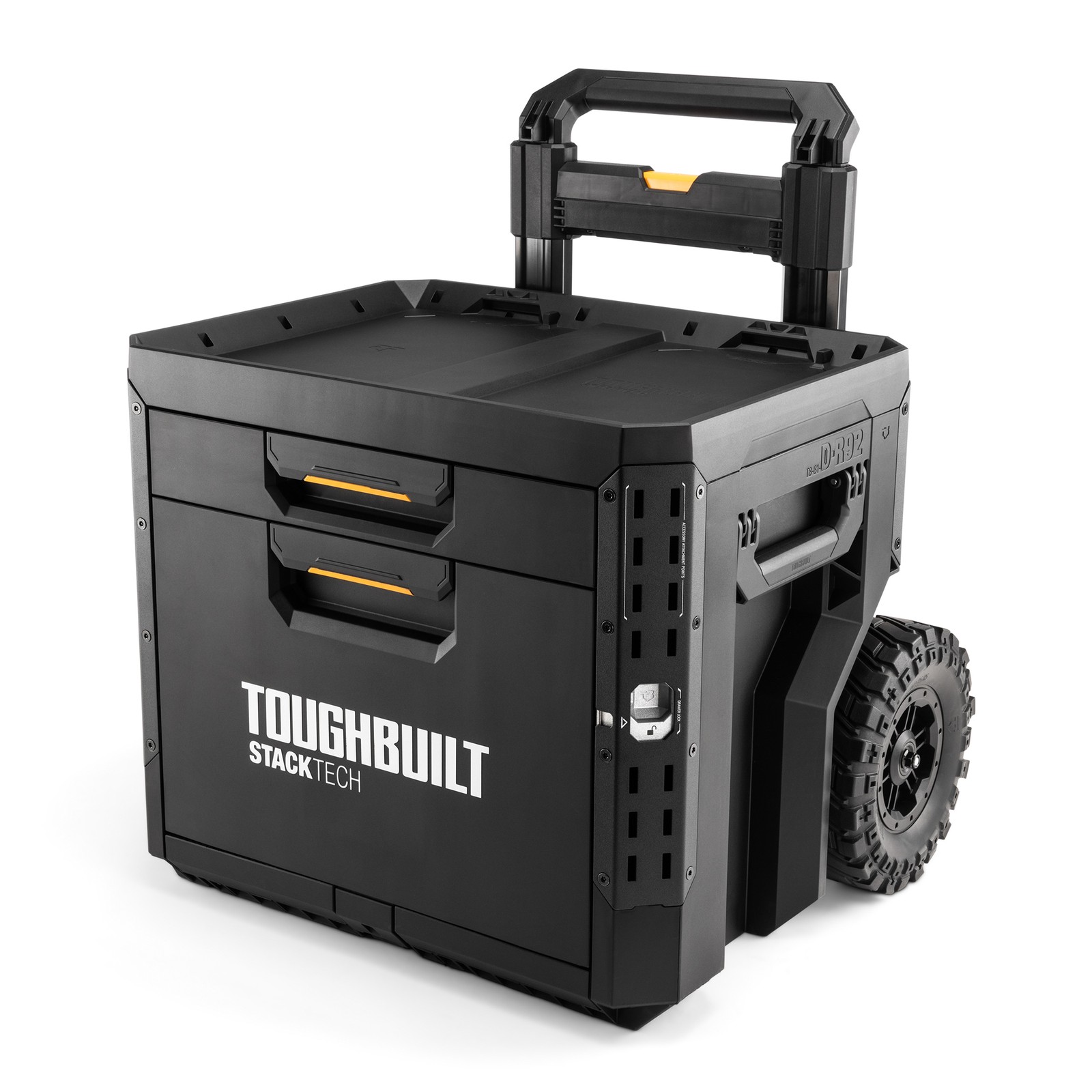 ToughBuilt StackTech 2-Drawer Rolling Locking Box, Tool Storage & Gear Organizer