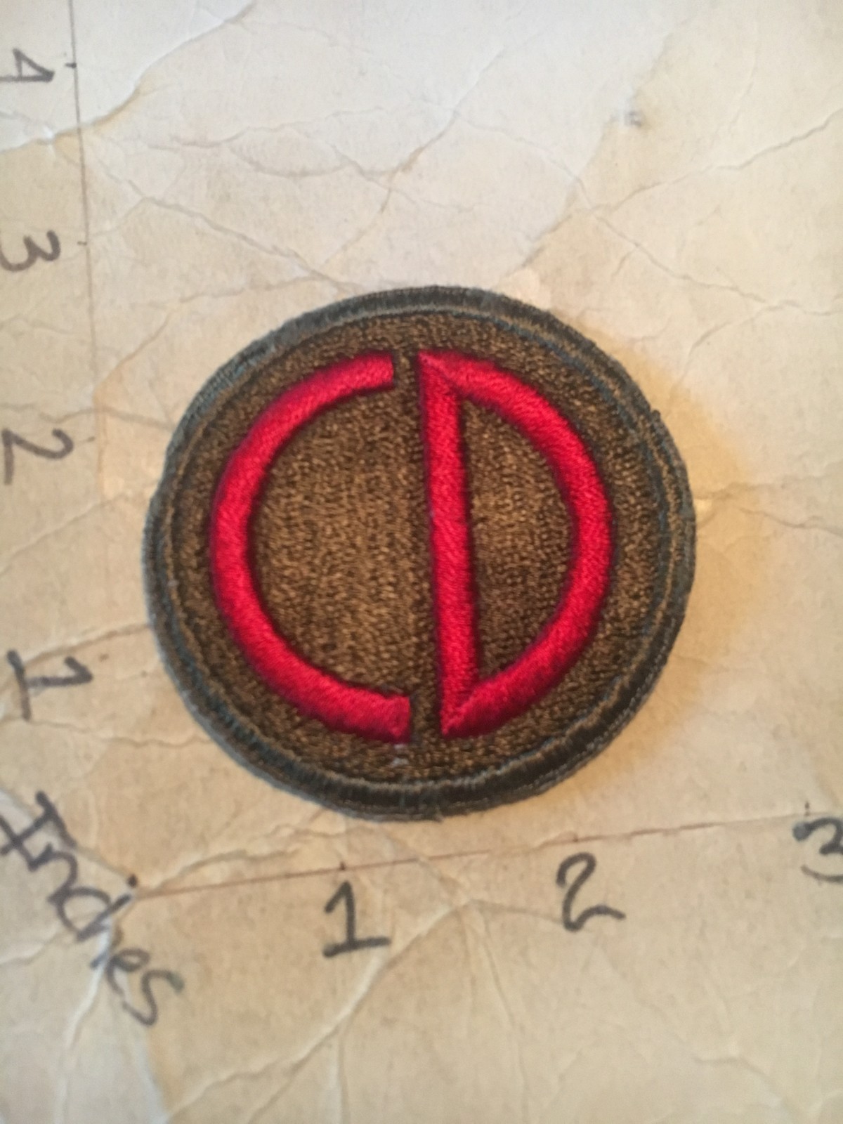 WW2 to Korea era Army 85th Infantry Division c/e no glow Patch 7/22/25