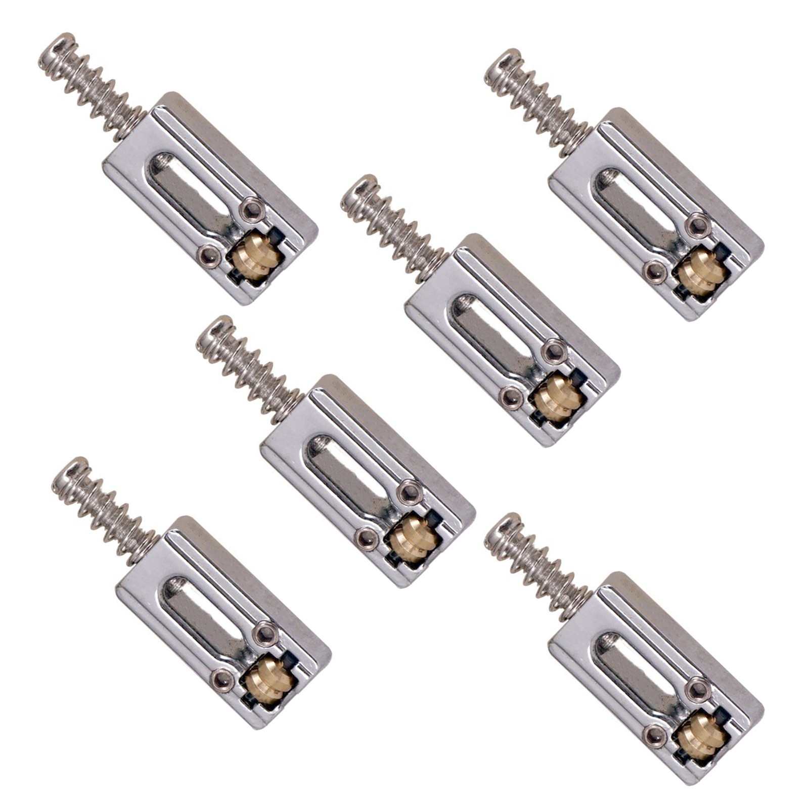 6Pack Upgrade Metal Roller Guitar Saddle Bridge String Saddles For E-Guitar E