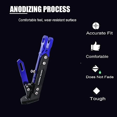 Motorcycle Universal Kickstand Adjustable Modified CNC Aluminum Alloy Blue