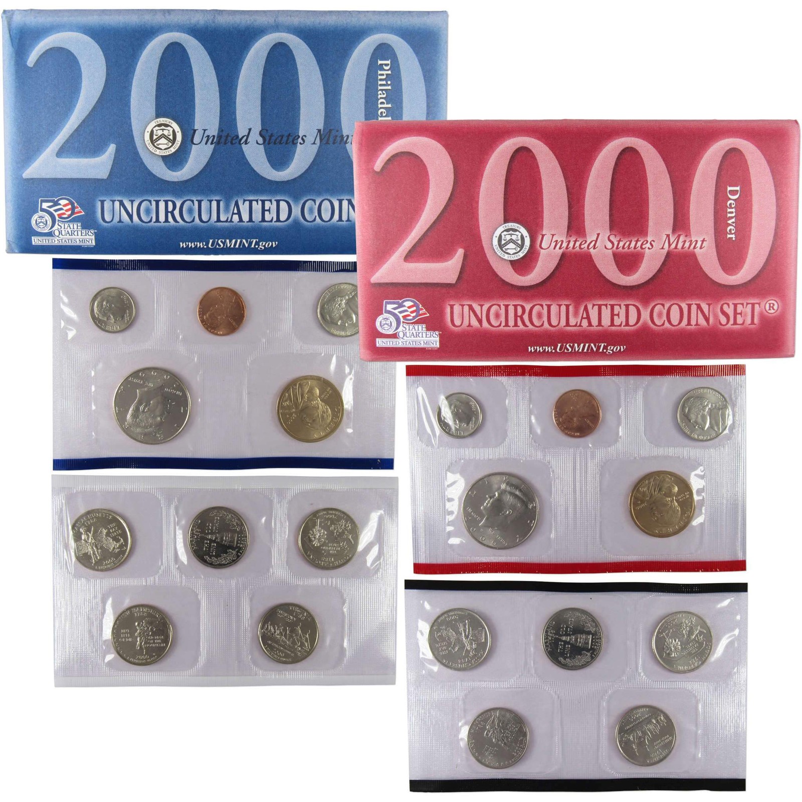 2000 Uncirculated Coin Set U.S Mint Original Government Packaging OGP