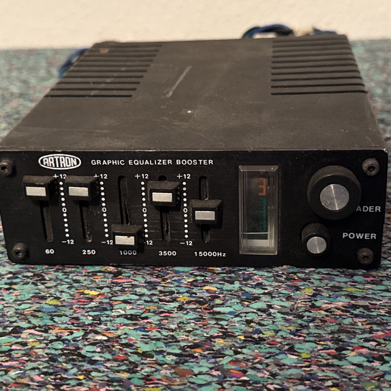 Vintage Artron 5-Band Graphic Equalizer Booster Car Audio Old School Untested