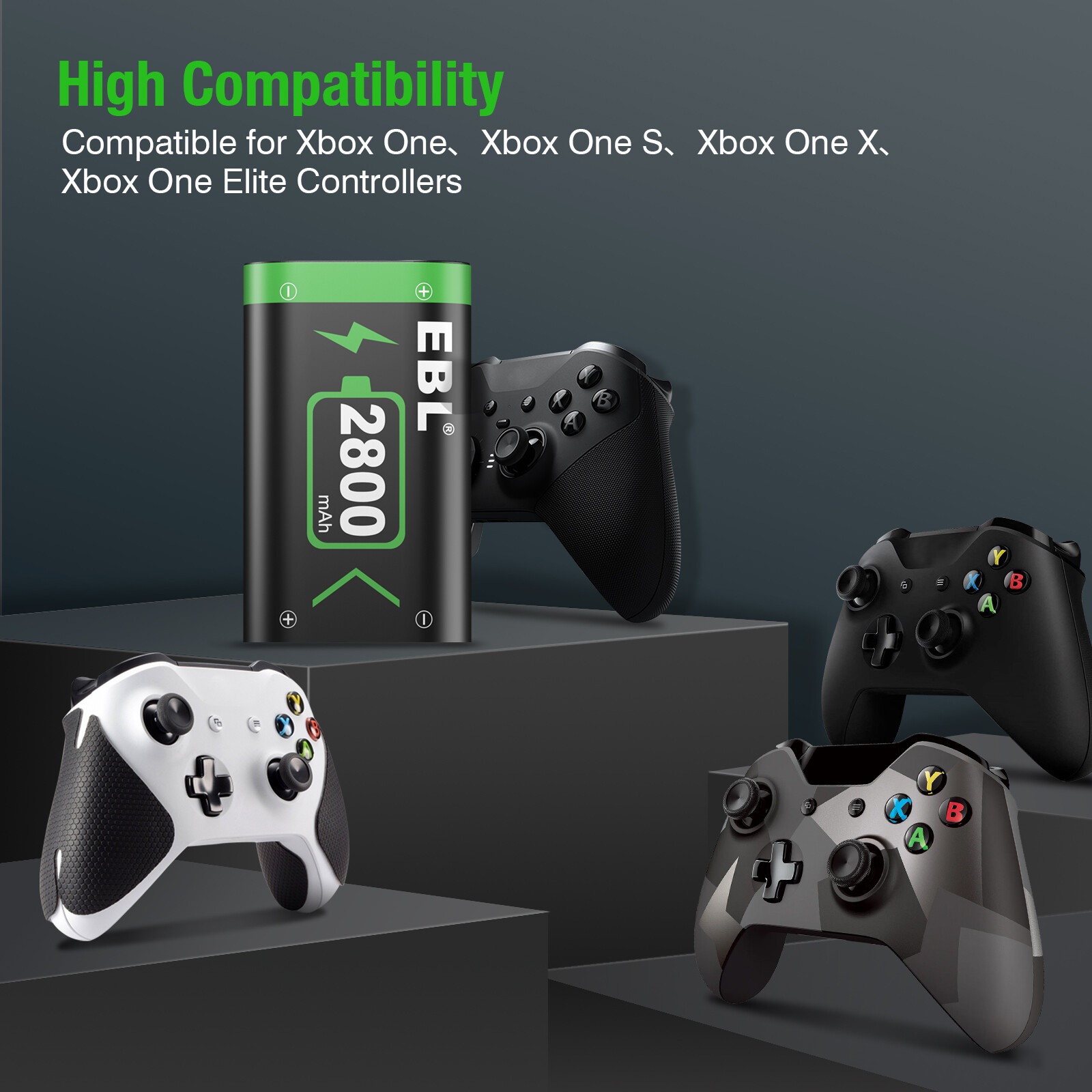 for Xbox One/Xbox Series X|S Controller Rechargeable Battery Lot Pack 2800mAh