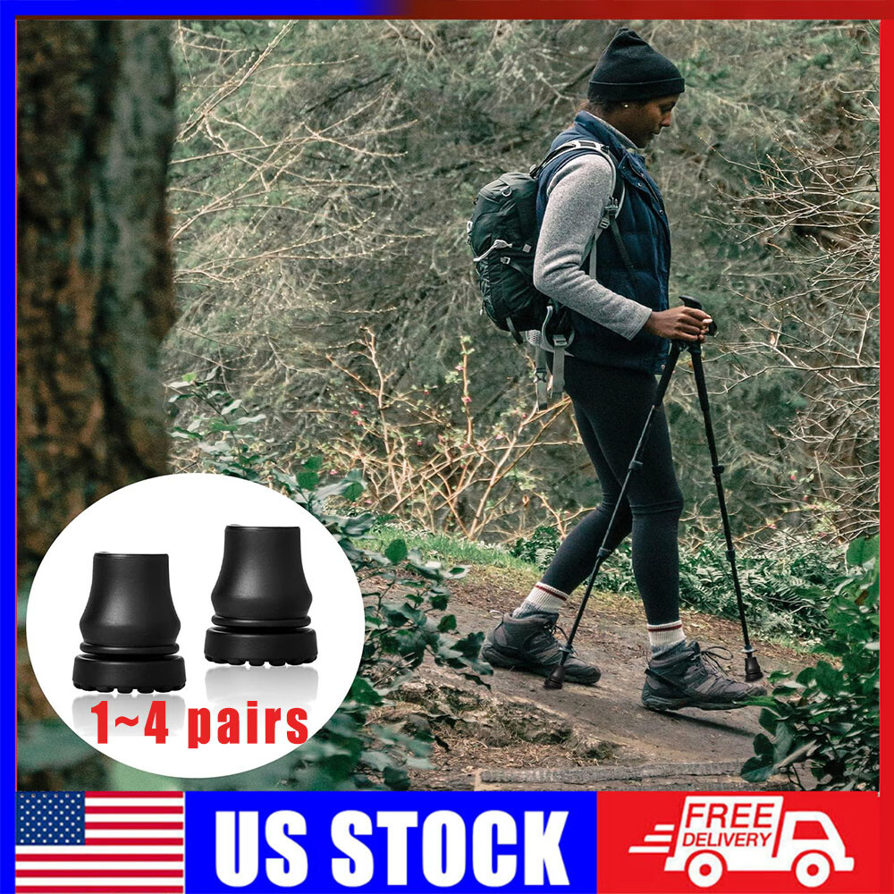 2~8pcs Pack Rubber Cane Tips 3/4 Inch Heavy Duty Walking Cane Tips Black Sturdy