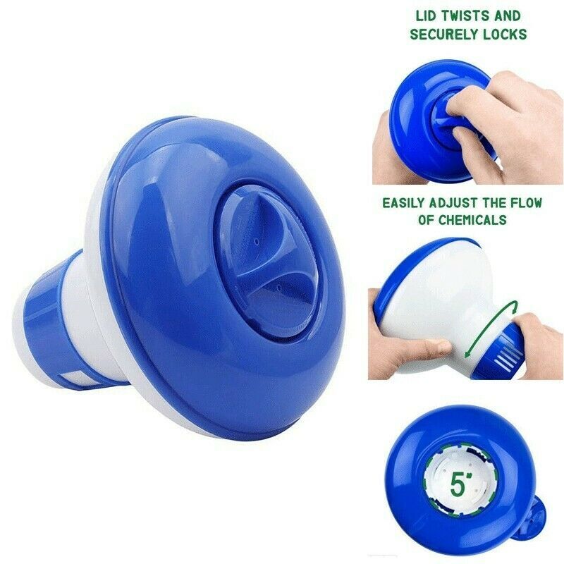 Pool Chemical Dispenser Tablet Tap Floater Automatic Chlorine Bromine Holder