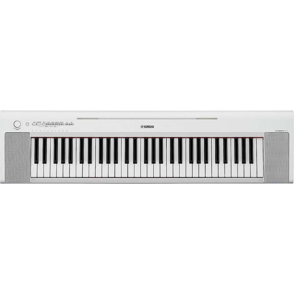 Yamaha Piaggero NP15 61Key Portable Keyboard With Power Adapter White