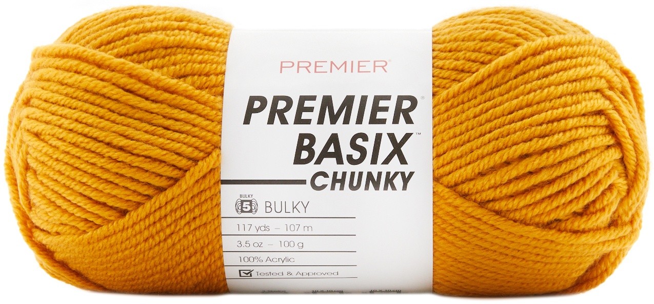 Premier Basix Chunky Yarn-Mustard - 1145-06