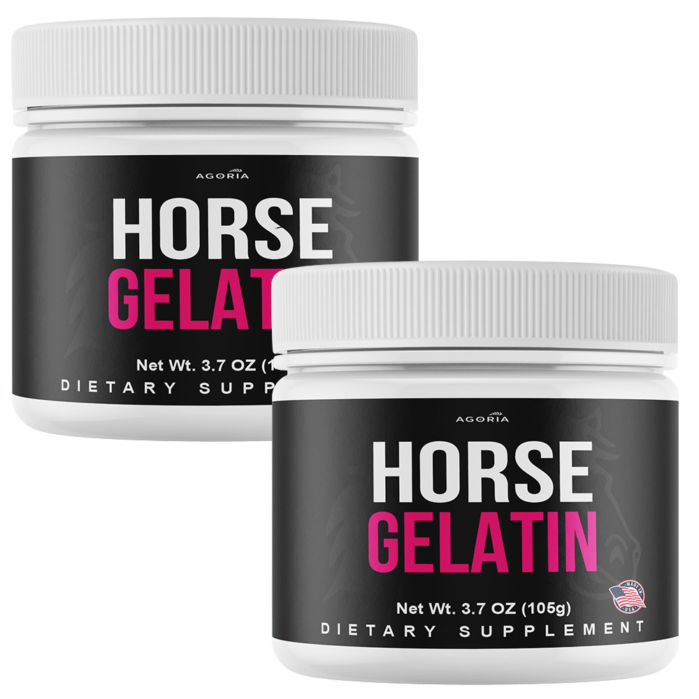 (2 Pack) Horse Gelatin Performance Powder, Horse Gelatin Men's Health Powder