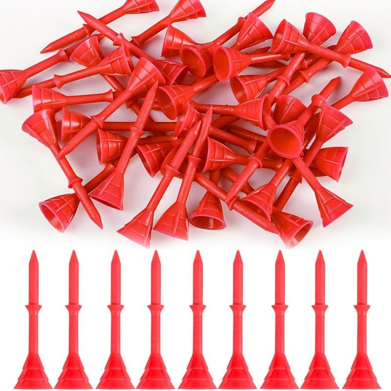 50pcs Golf Tees 3 1/4 Inch Practice Tee Stable Durable Pro Upgrade Step Up