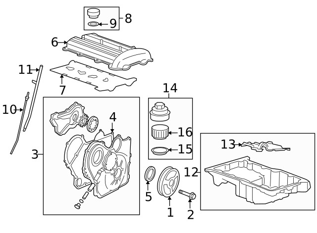Genuine GM Front Cover 12581920