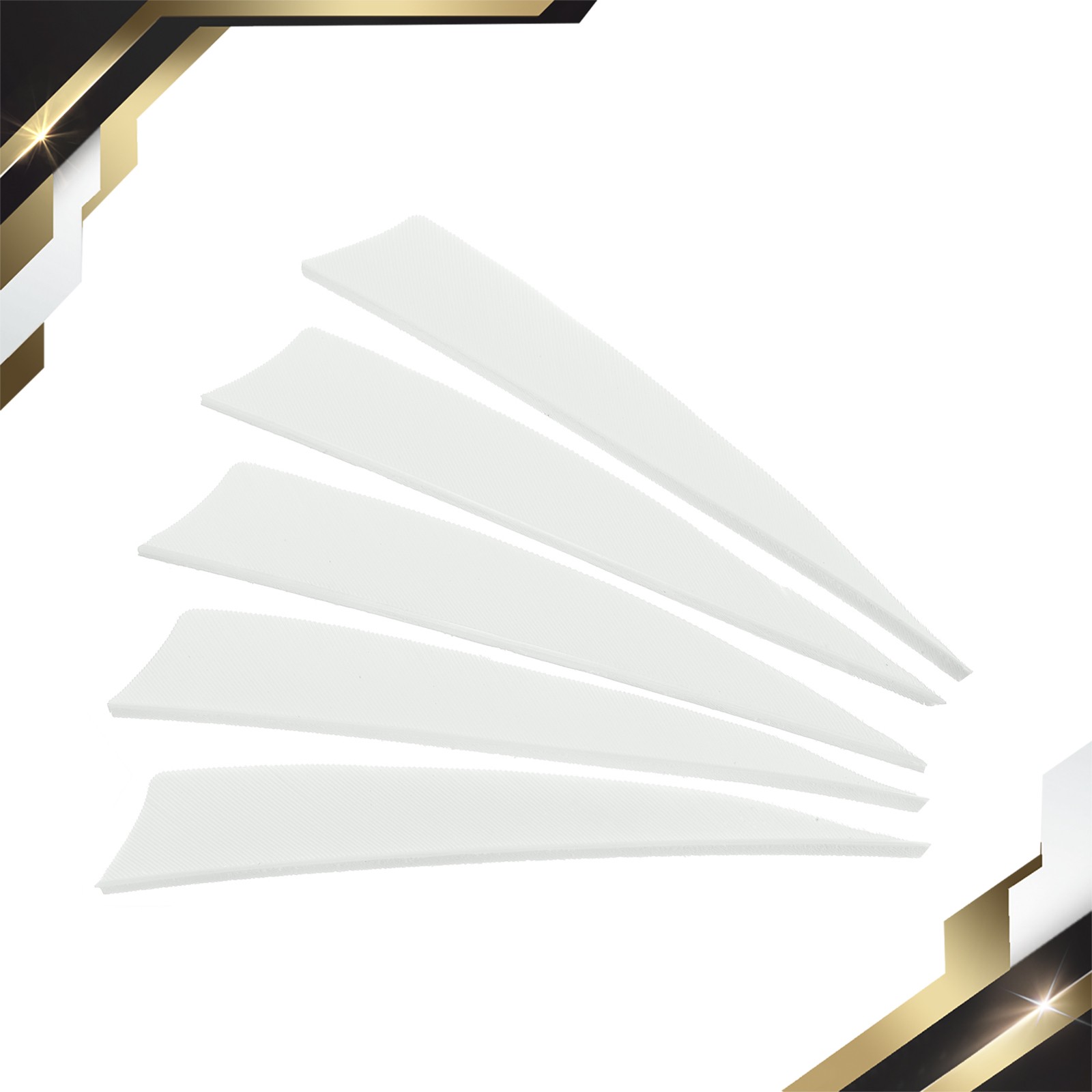 50 Set Arrows Vanes 4 Inch Arrow Feather Left Wing White for DIY
