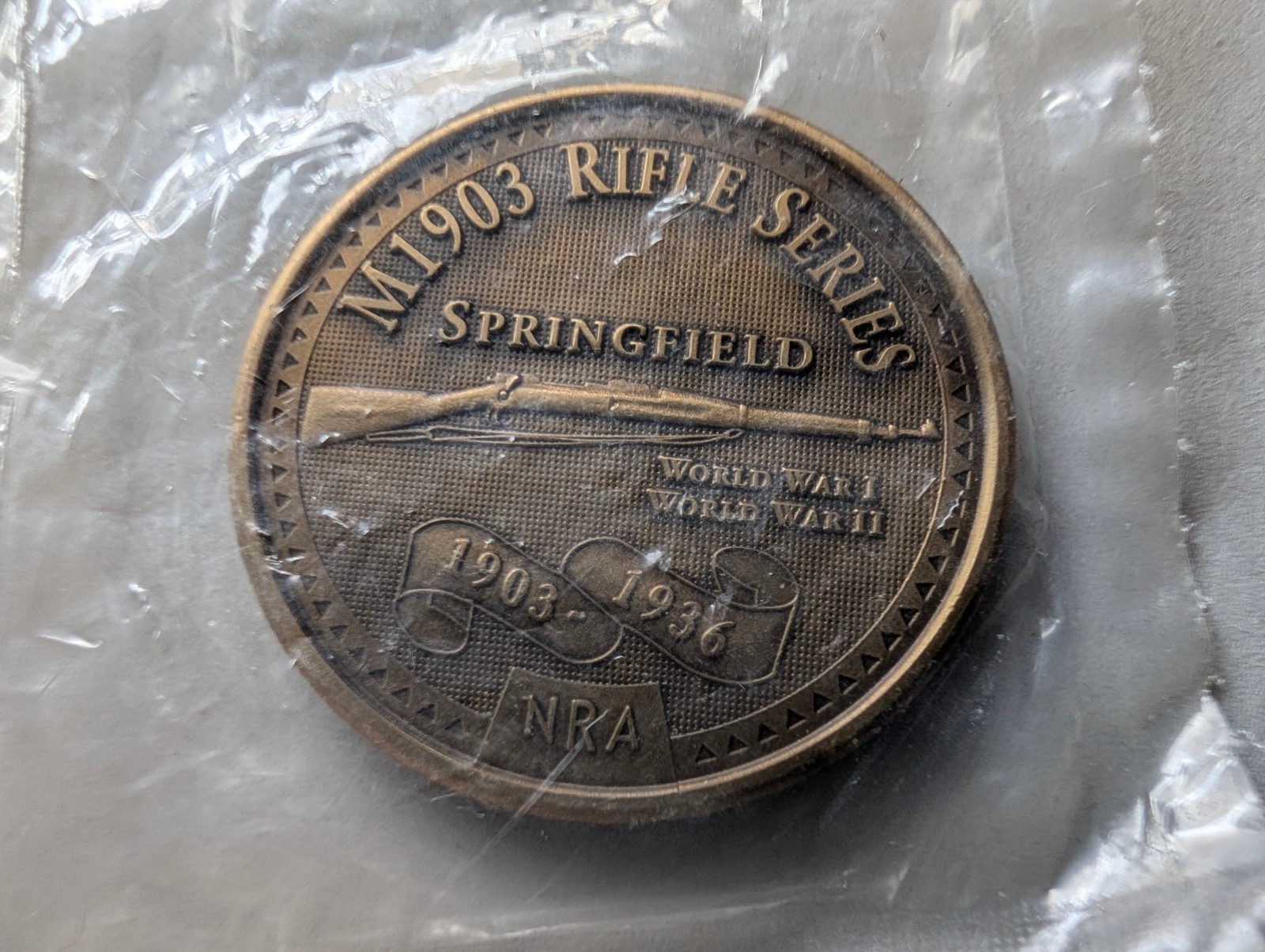 NRA M1903 Rifle Series Springfield Coin Medallion