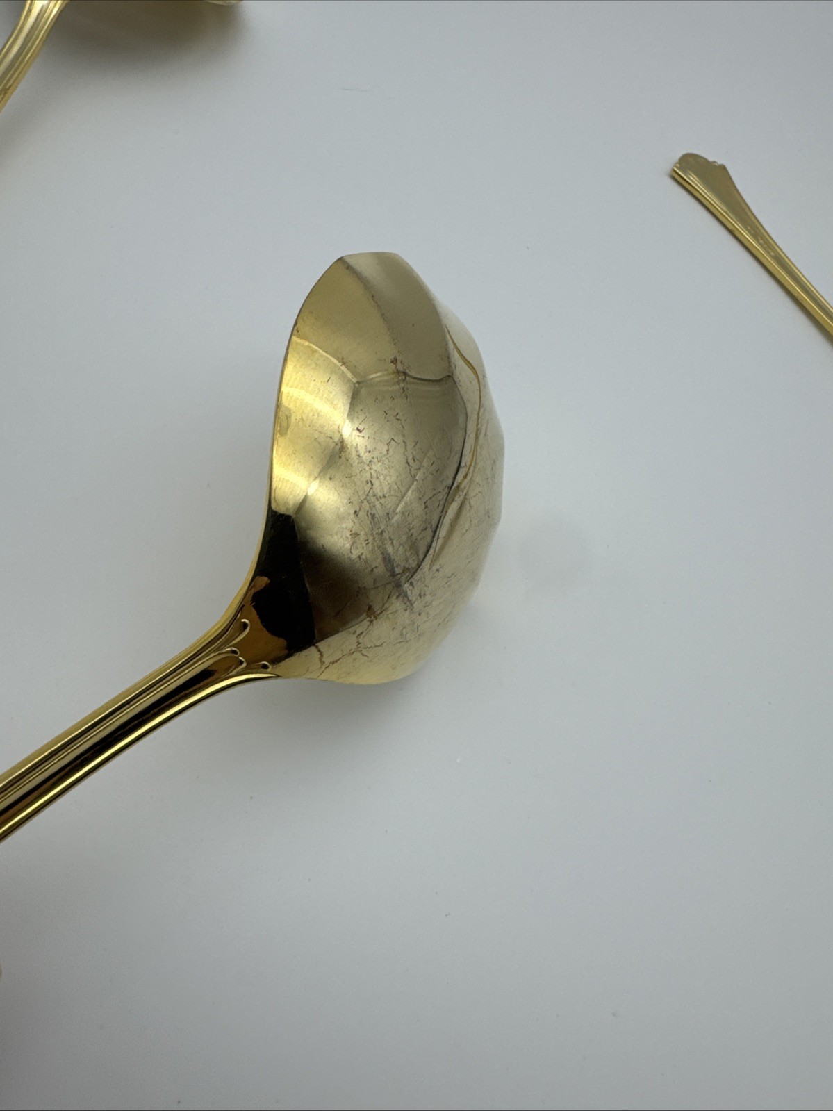 3 Excel St Joan Gold Electroplate Solid & Pierced Casserole Spoon & Fork