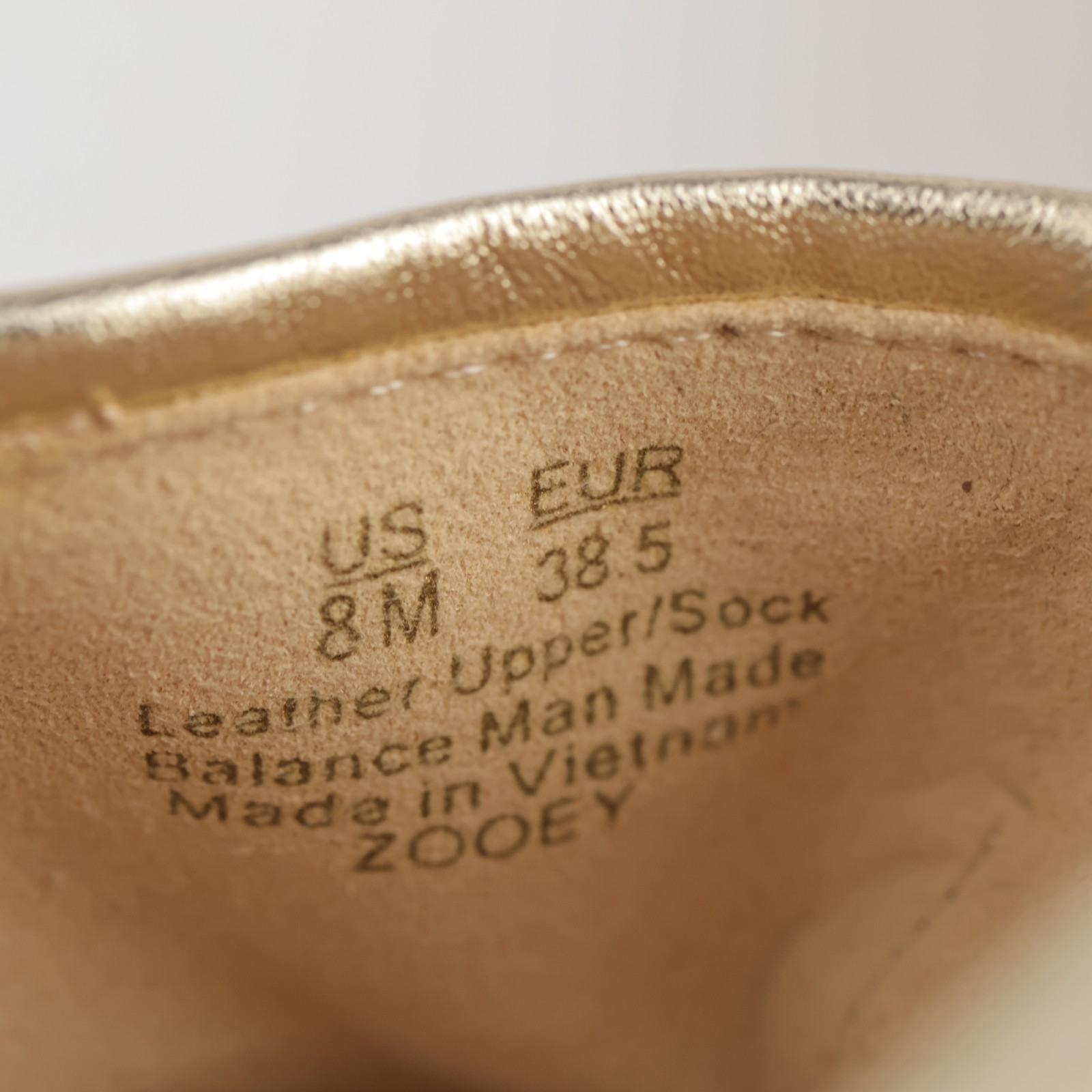 Sam Edelman Womens Zooey Ballet Flats Size 8 M Gold Metallic Leather Bow Shoes
