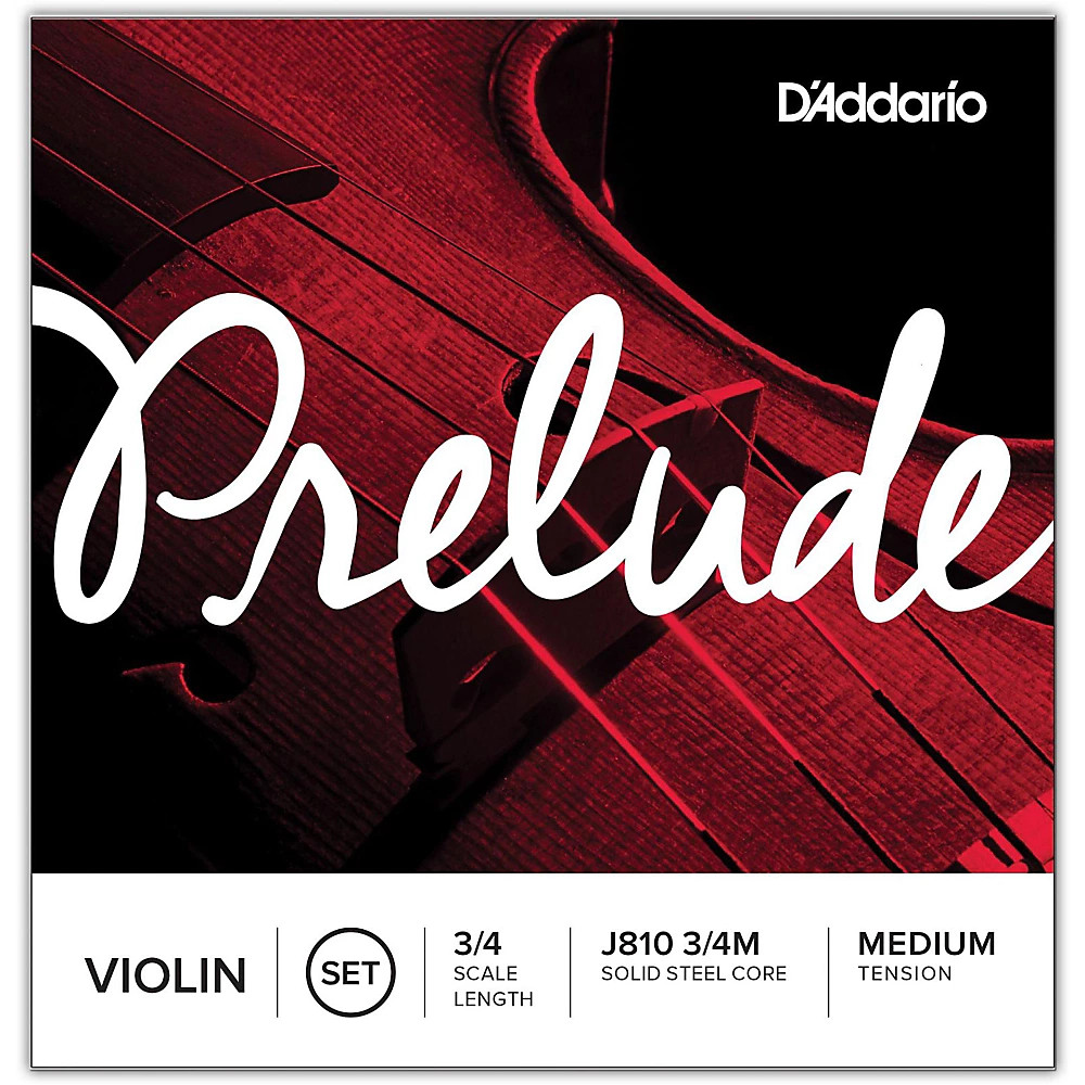 D'Addario Prelude Violin String Set 3/4 Size