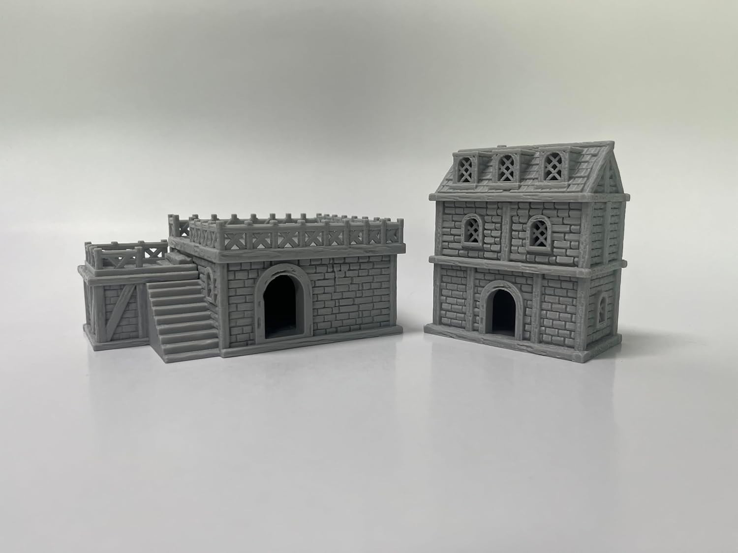 Middle Ages Medieval Architectural Terrain Set for 18-28mm Miniatures, 6"x4"x3"