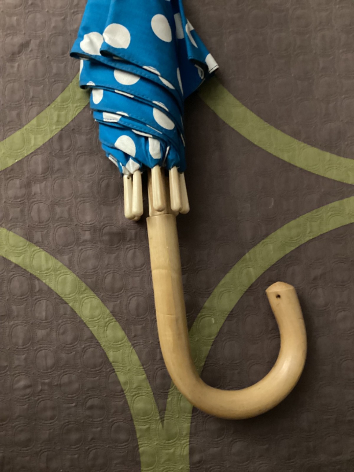 Just Richard Umbrella Blue White Polka Dot Umbrella Some Flaws
