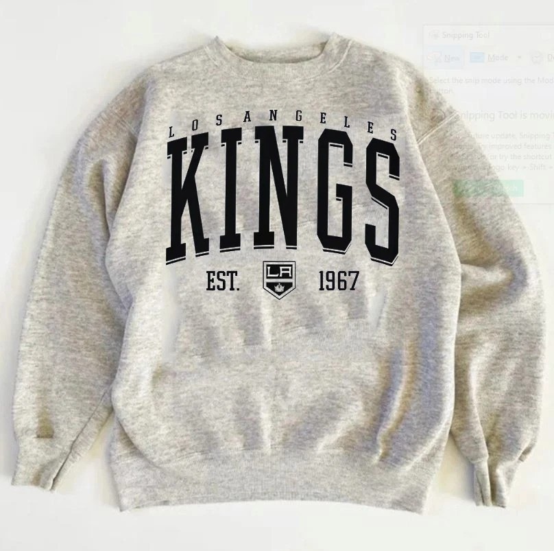 Los Angeles Kings Sweatshirt, Los Angeles Hockey Unisex Crewneck Sweatshirt