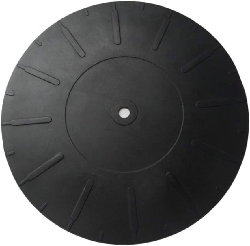 Turntable Platter Mat Black Rubber Silicone Design for Universal to All LP