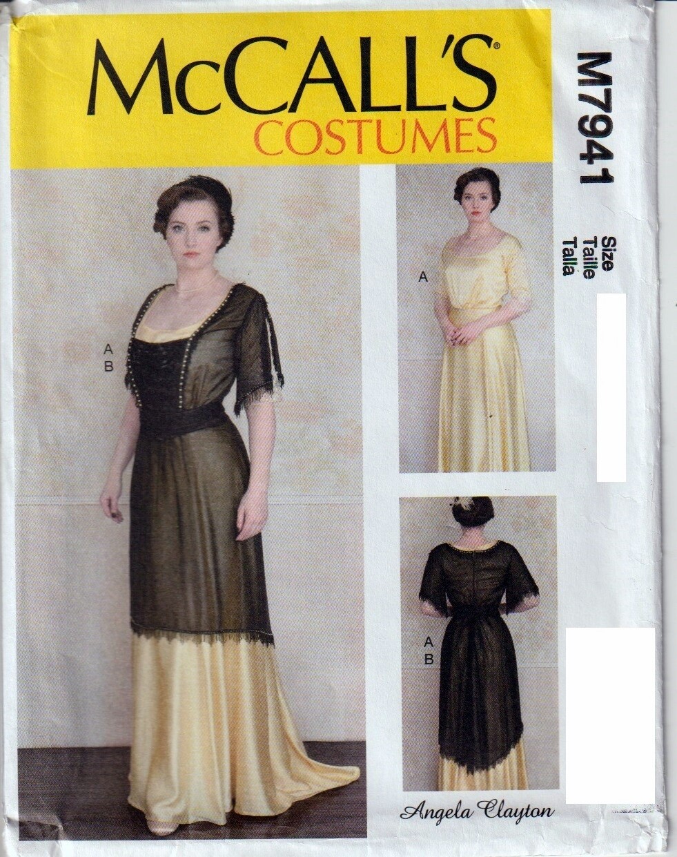 McCalls 7941 Titanic Victorian Edwardian Gown Costume Sewing Pattern Misses Size