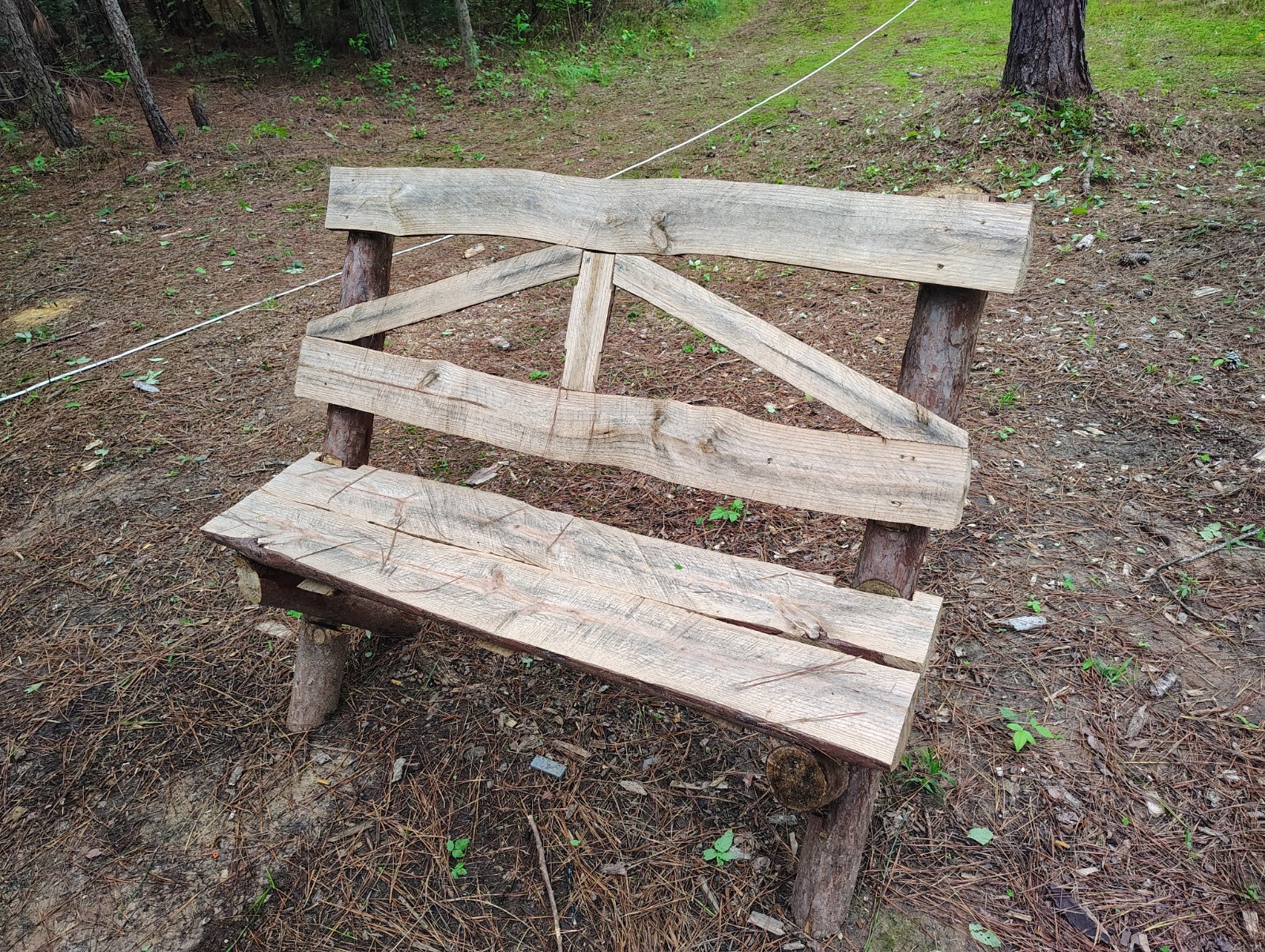 wooden bench