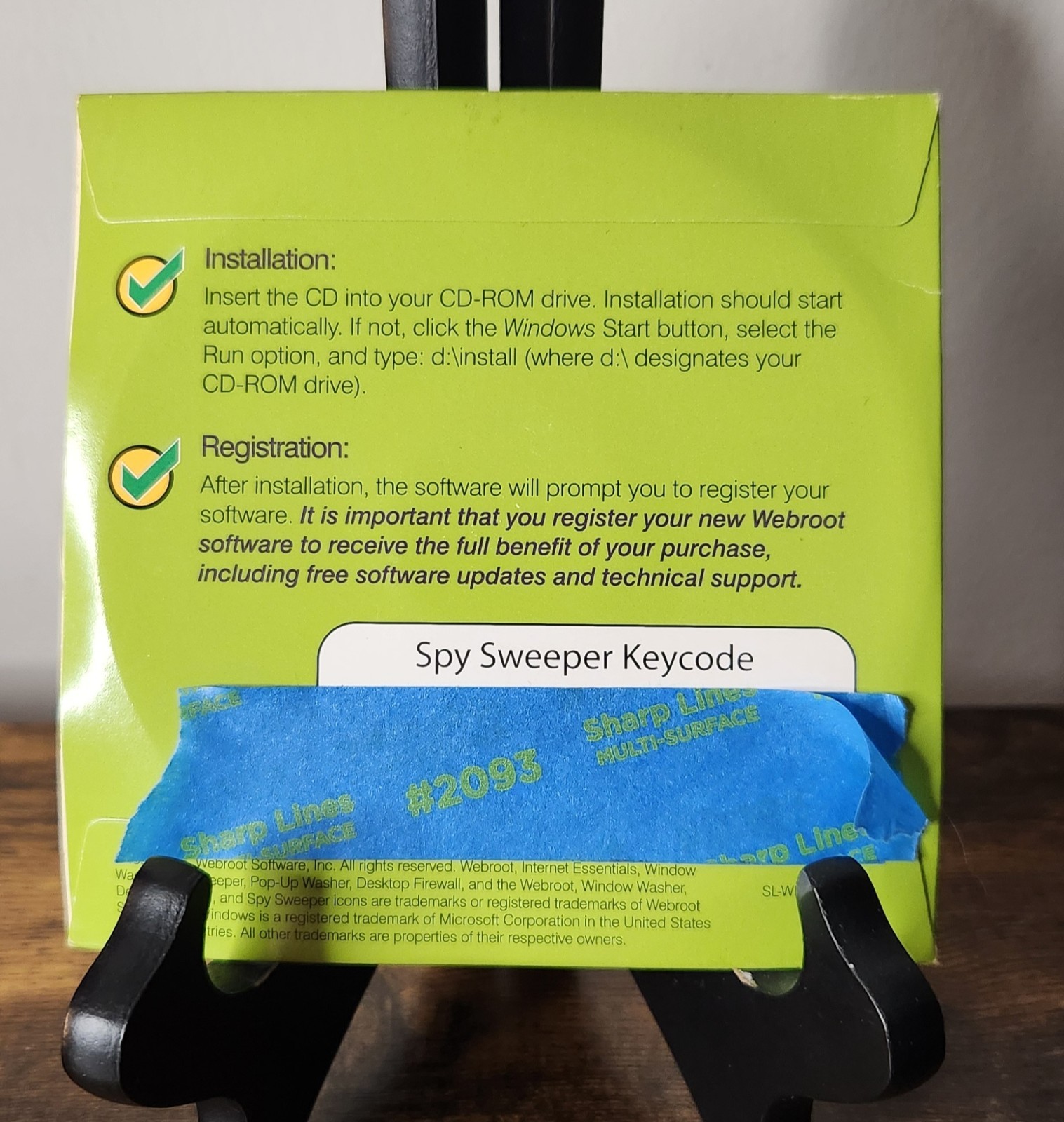 WEBROOT Spy Sweeper disc 2003-2005 Webroot Software Inc.