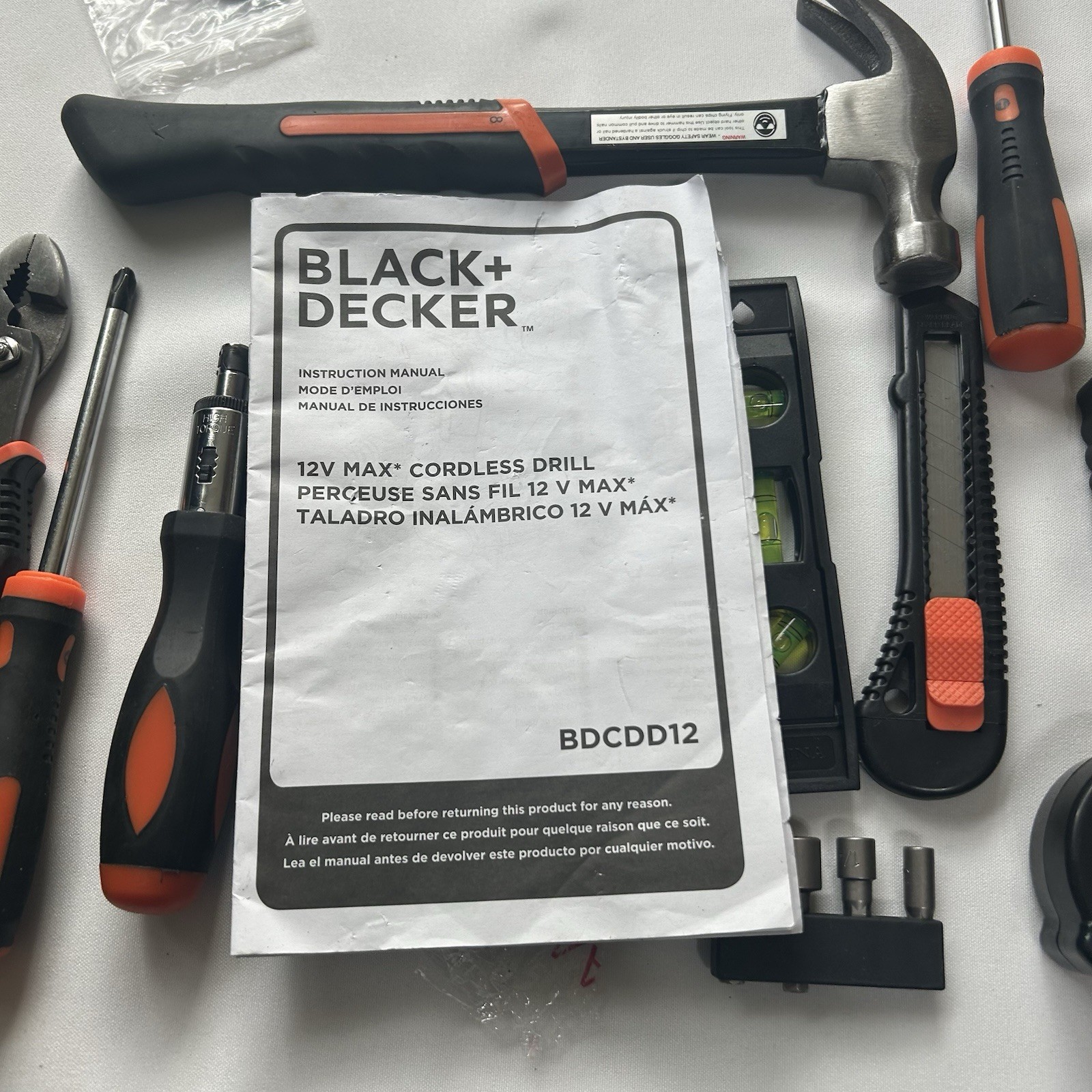 BLACK+DECKER 12V MAX* Cordless Drill/Driver + 59 Piece Project Kit, BDCDD12PK