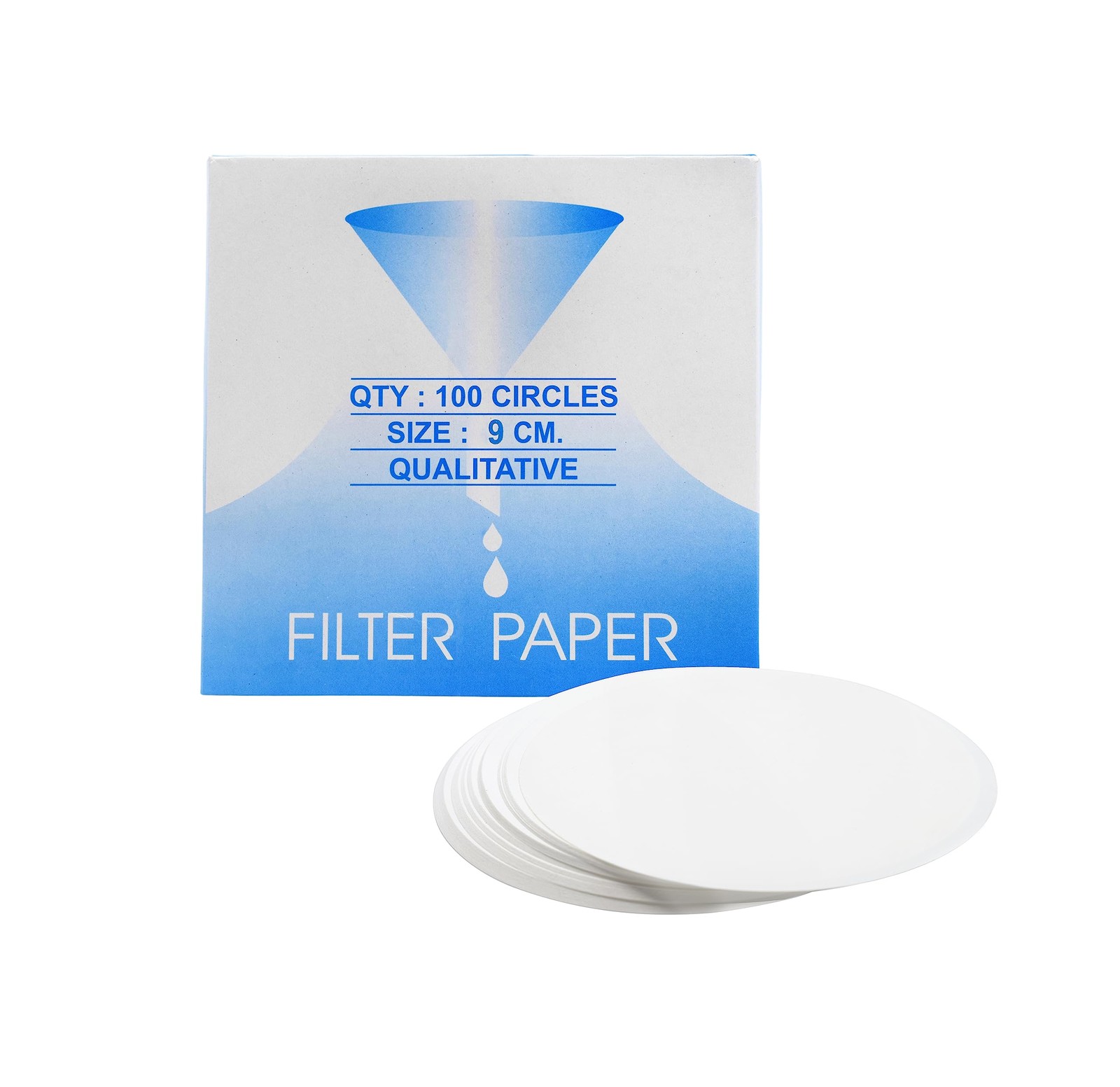 Labs Premium Qualitative Filter Paper, 9cm Dia., Medium Speed (85 GSM), 10μ (...