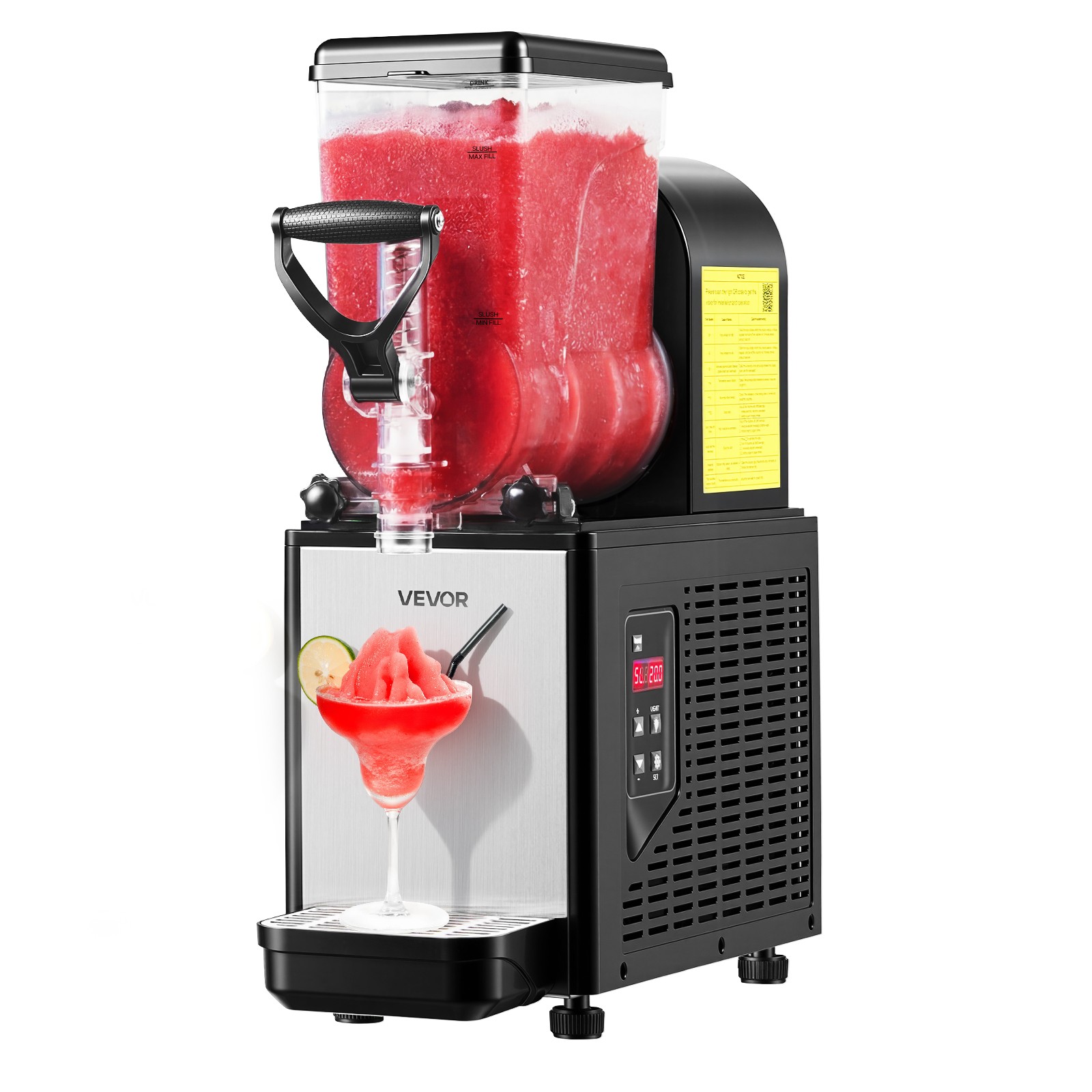 VEVOR Slushie Machine 6L/1.6 GAL No Ice Needed Frozen Drink Maker Single Tank