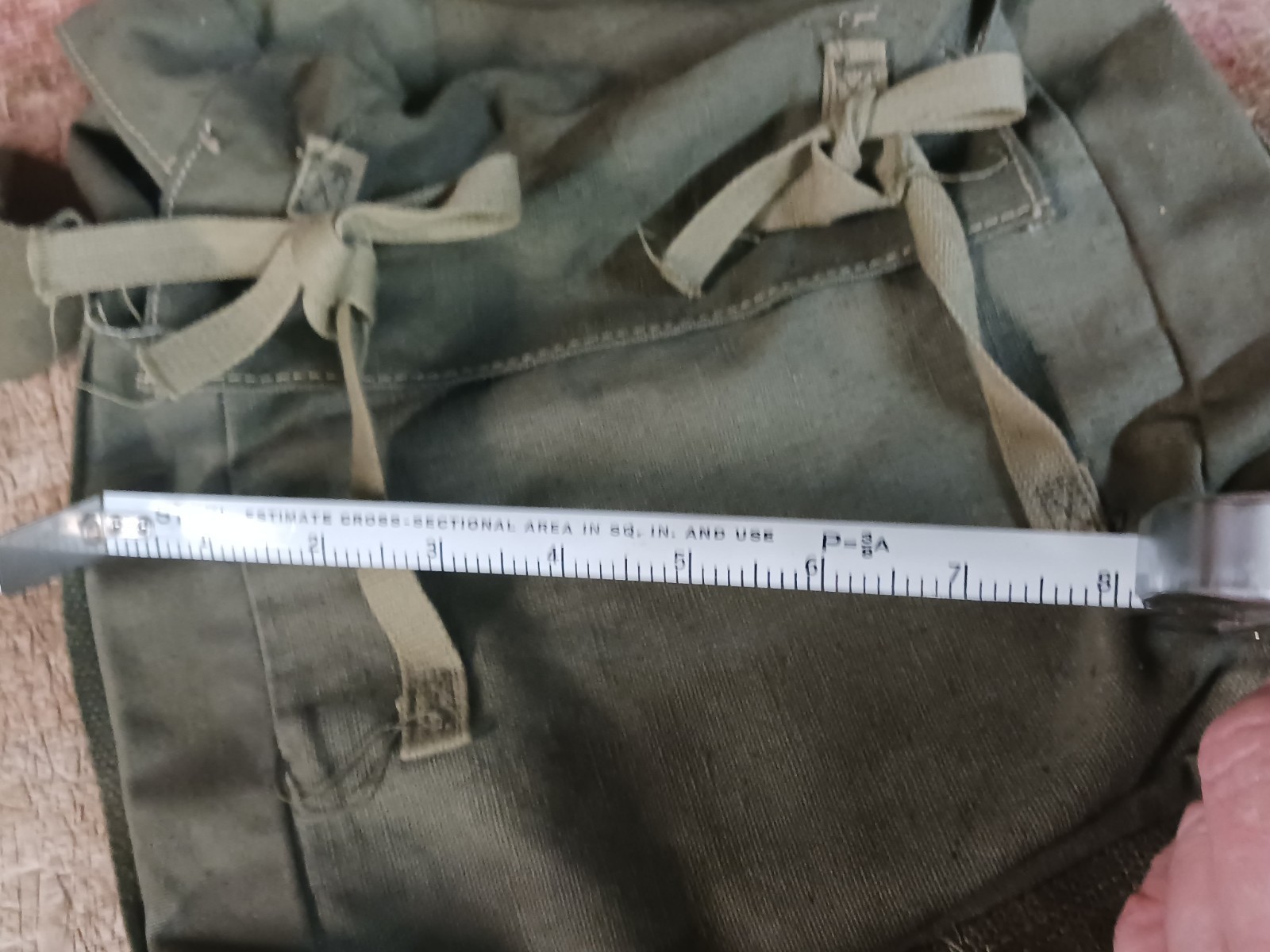 USGI Vietnam Canvas Demo Bag With Computing Tape Measure