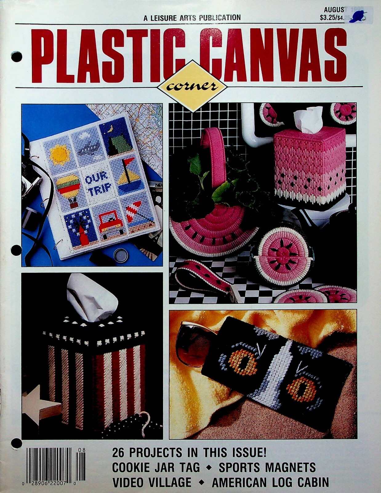 Plastic Canvas Corner Magazine Patterns August 1990 Vol 1 No 4 By Leisure Arts