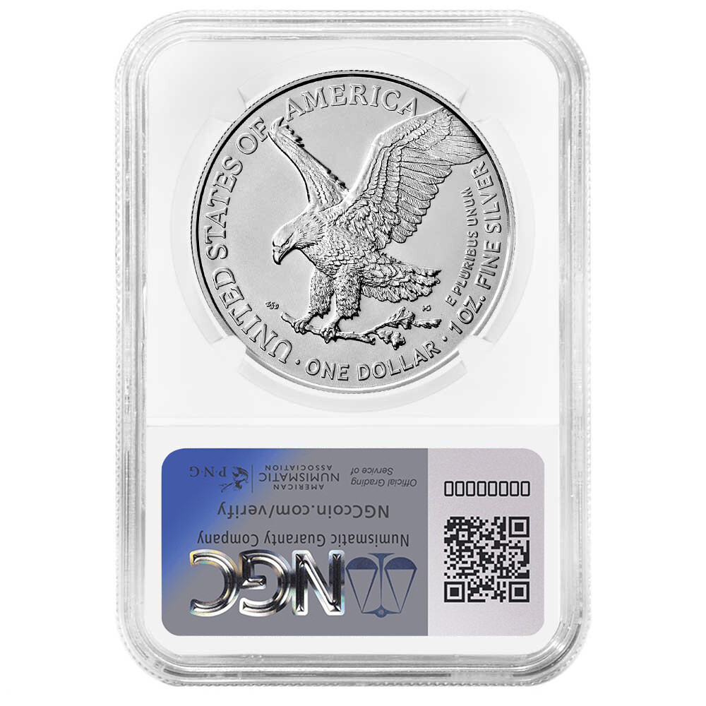 2024 $1 American Silver Eagle NGC MS70 ER Flag Label