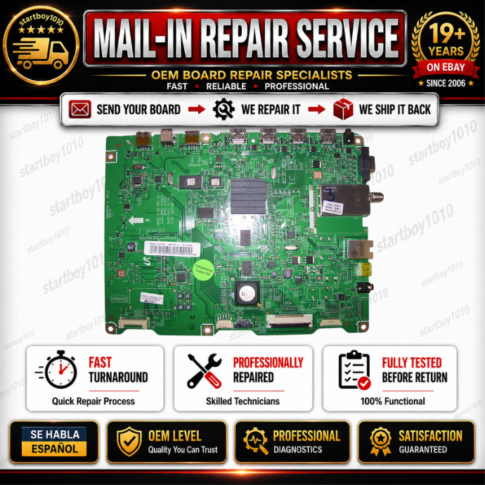 REPAIR SERVICE Samsung TV PN51D6500 Main board motherboard PN51D7000